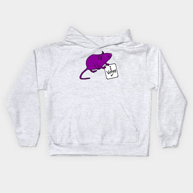 Purple Rat says he Voted Kids Hoodie by ellenhenryart